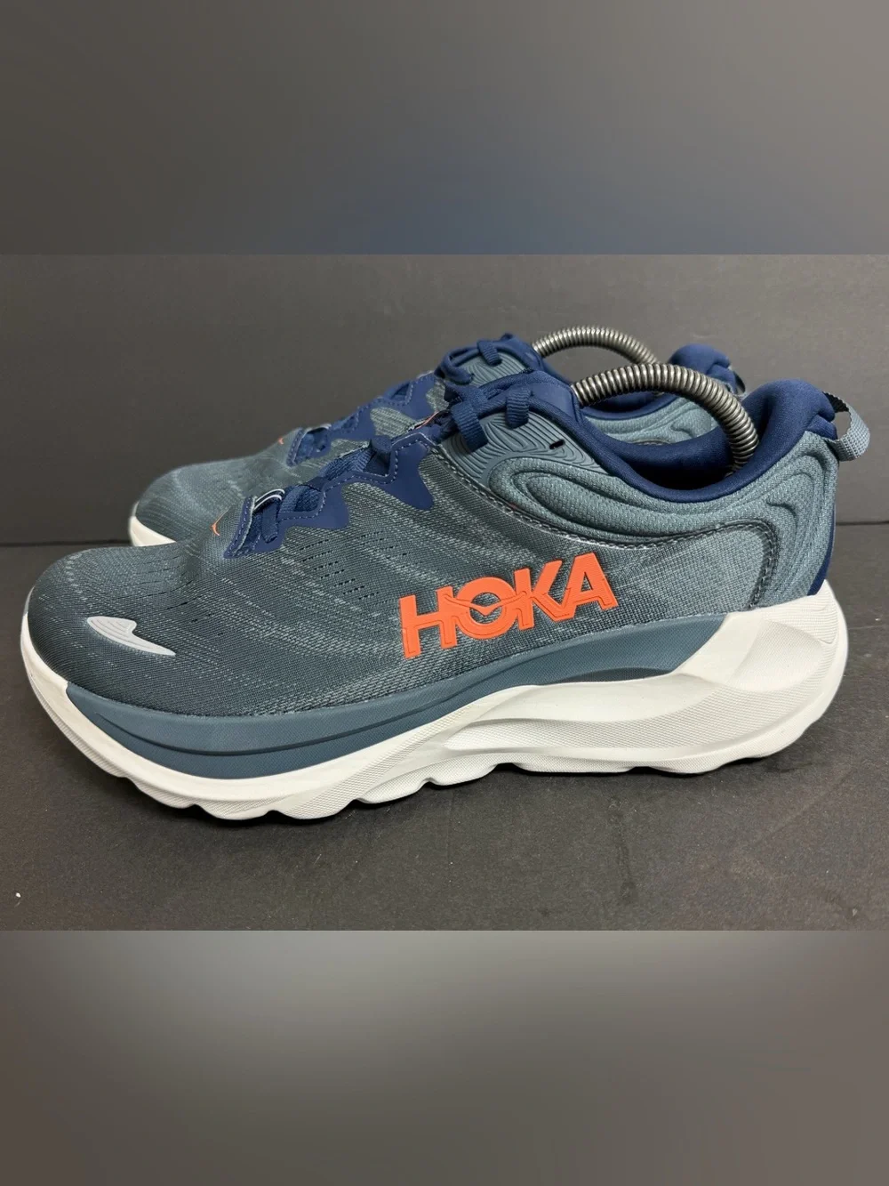 Hoka Gaviota 6 Mens 9.5 4E X-Wide Blue Orange Running Shoes 1171936 MLFD NWOB